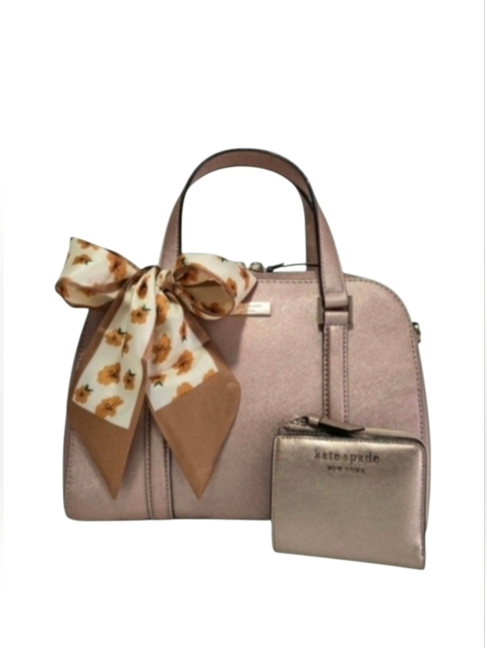 Kate Spade New York Newbury Lane Felix Satchel With Matching Wallet-EUC